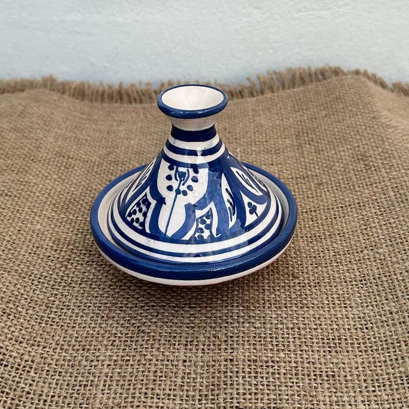 Tajine marocain - 9,5 cm. - Blå