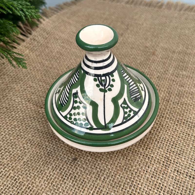 Tajine marocain - 9,5 cm. - Grøn