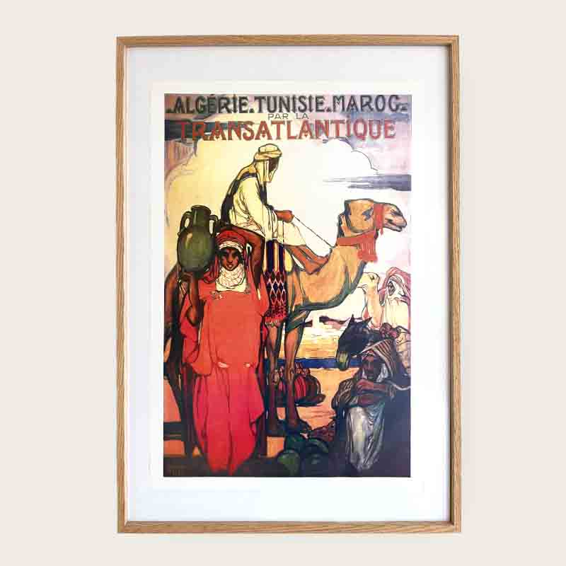 Affiche 40x60 cm. ALGÉRIE · TUNISIE · MAROC