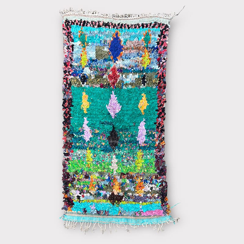 Tapis Boucherouite marocain - FORÊT 114x199