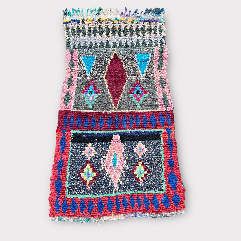 Tapis Boucherouite marocain - ROME 97x180