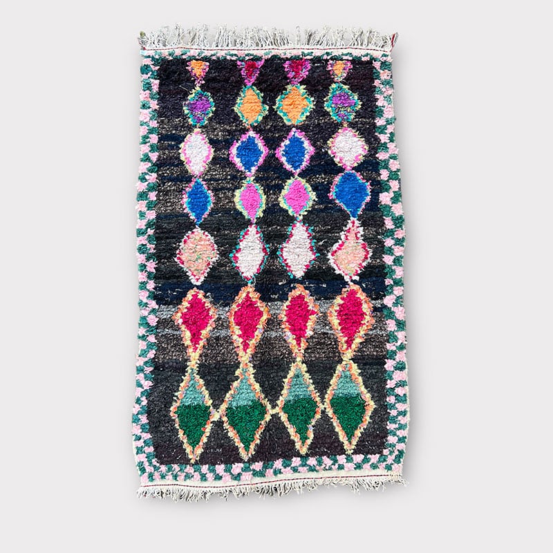 Tapis Boucherouite marocain - RUDER QUEEN 119x210