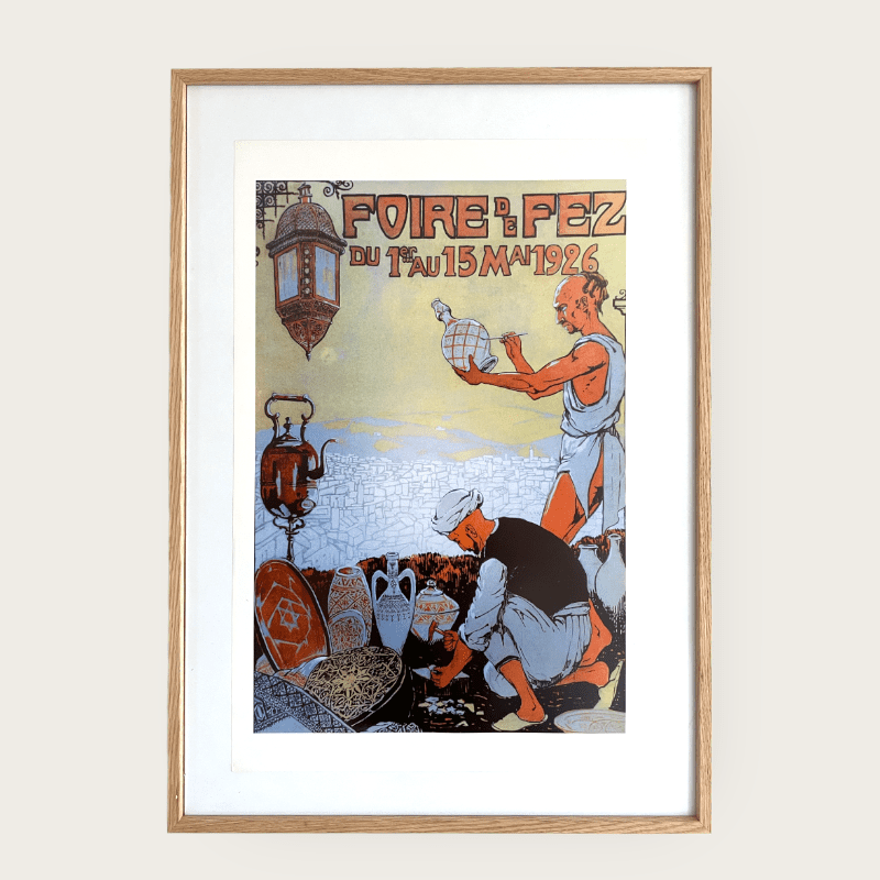 Affiche 40x60 cm. FOIRE DE FÈS