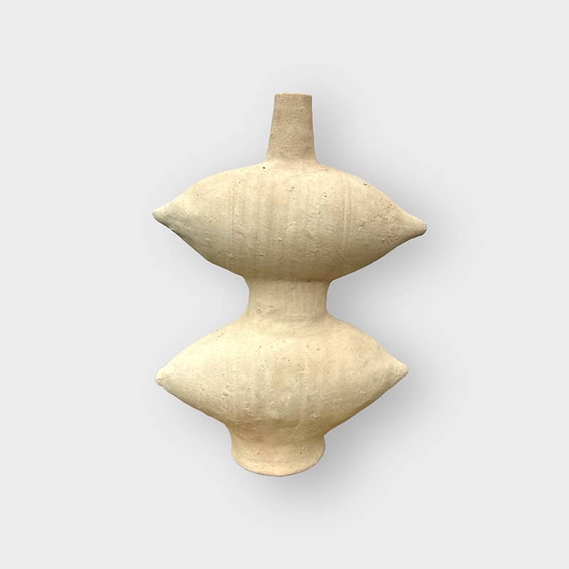 Bougeoir/vase en Tamegroute blanc 31cm