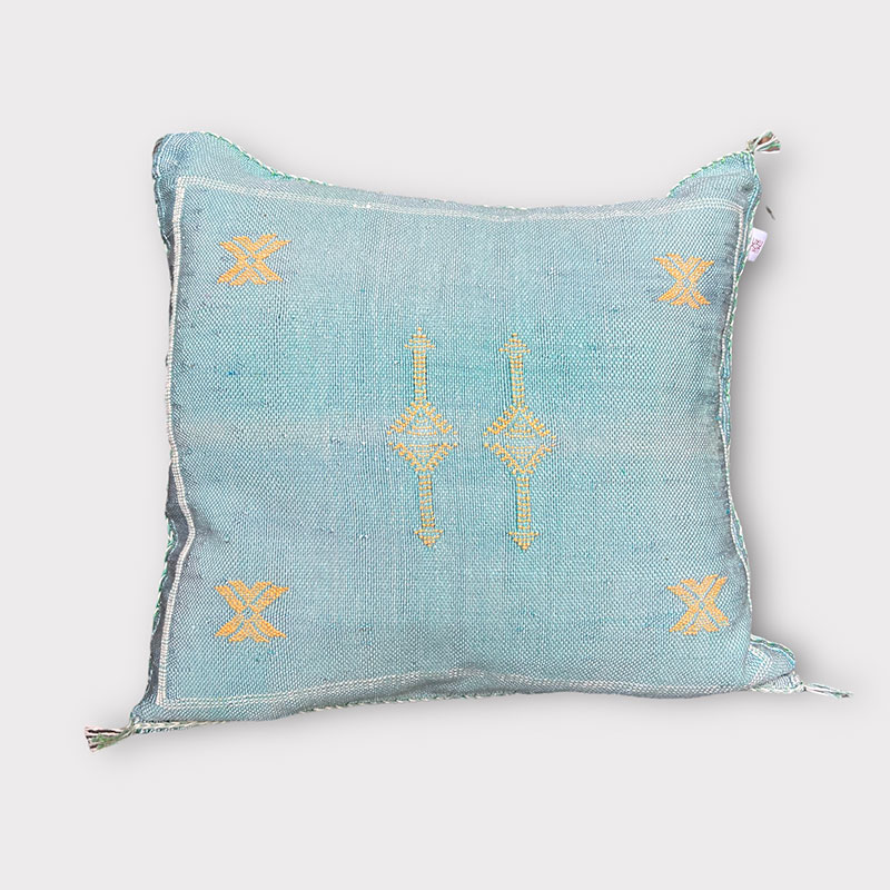 Coussin en soie Cactus bleu - Motiv 3