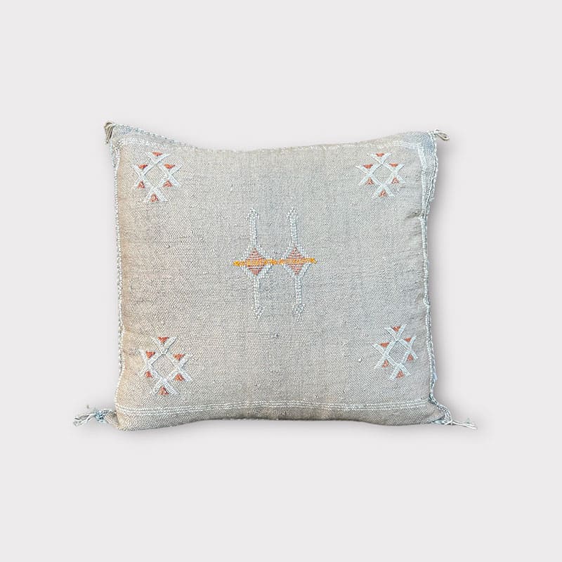 Coussin en soie Cactus gris - Motiv 1