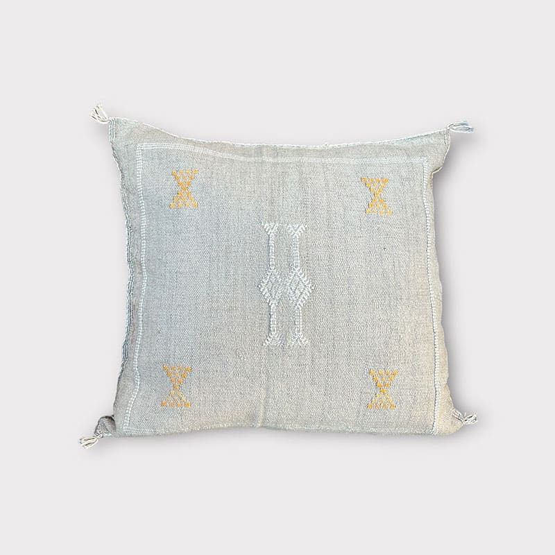 Coussin en soie Cactus gris - Motiv 3