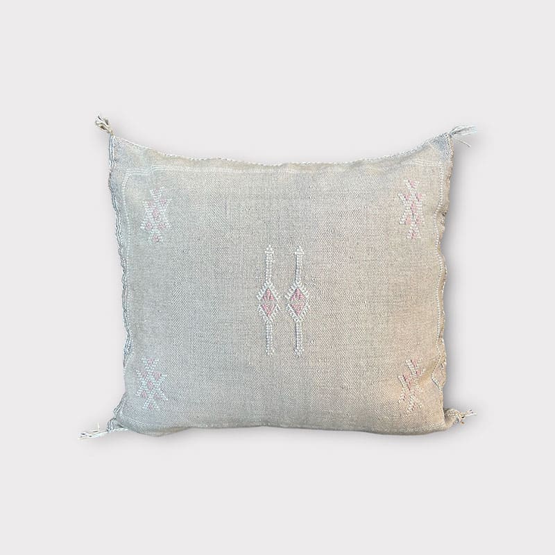 Coussin en soie Cactus gris - Motiv 4