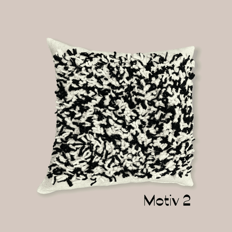 Coussin KESH noir/blanc - Motiv 2