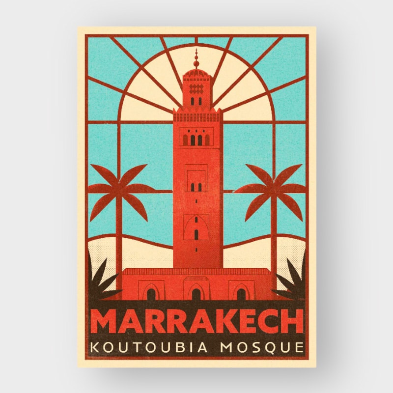 Affiche marocaine KOUTOUBIA - 30x40