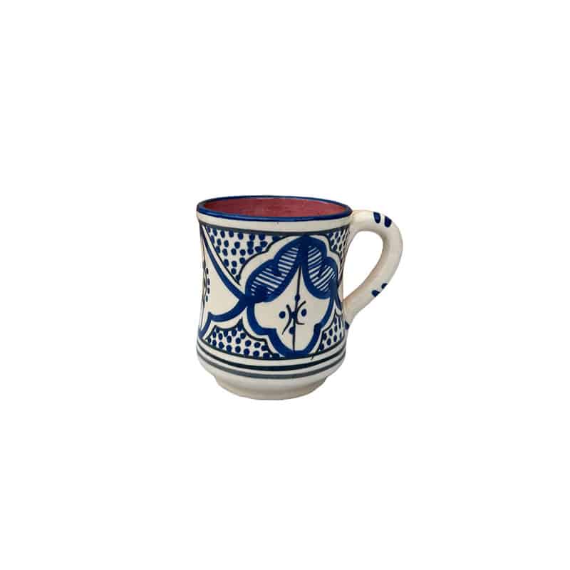 Mug marocain en céramique avec anse - Mørkeblå