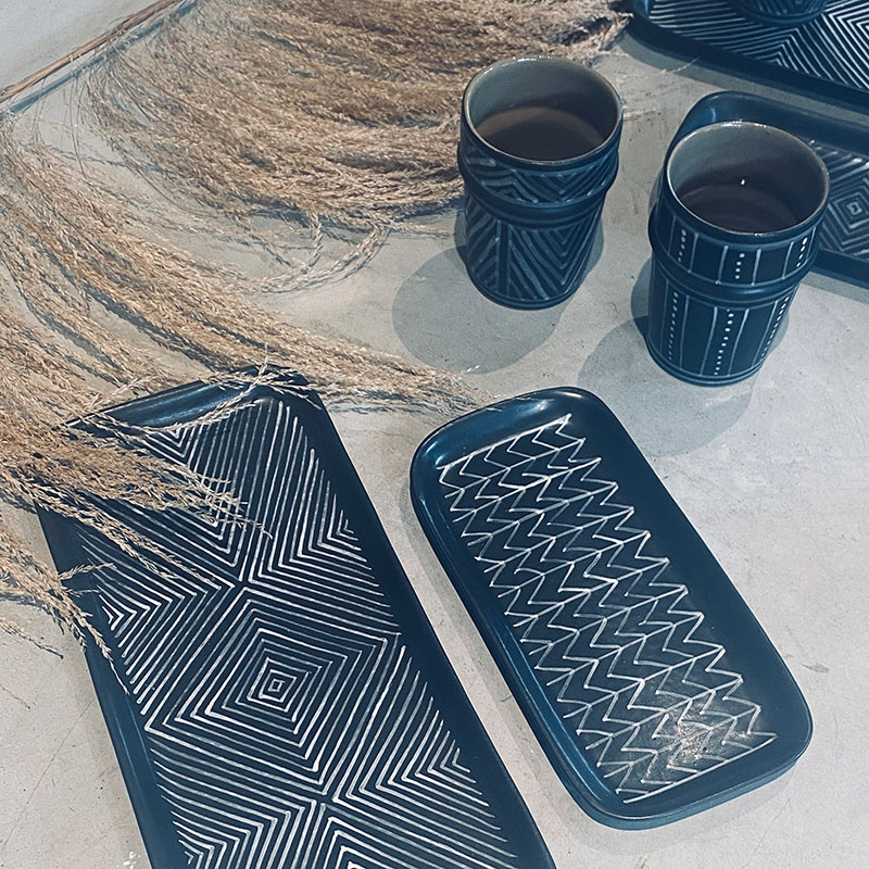 Plat - Motif Zig Zag - 15x30