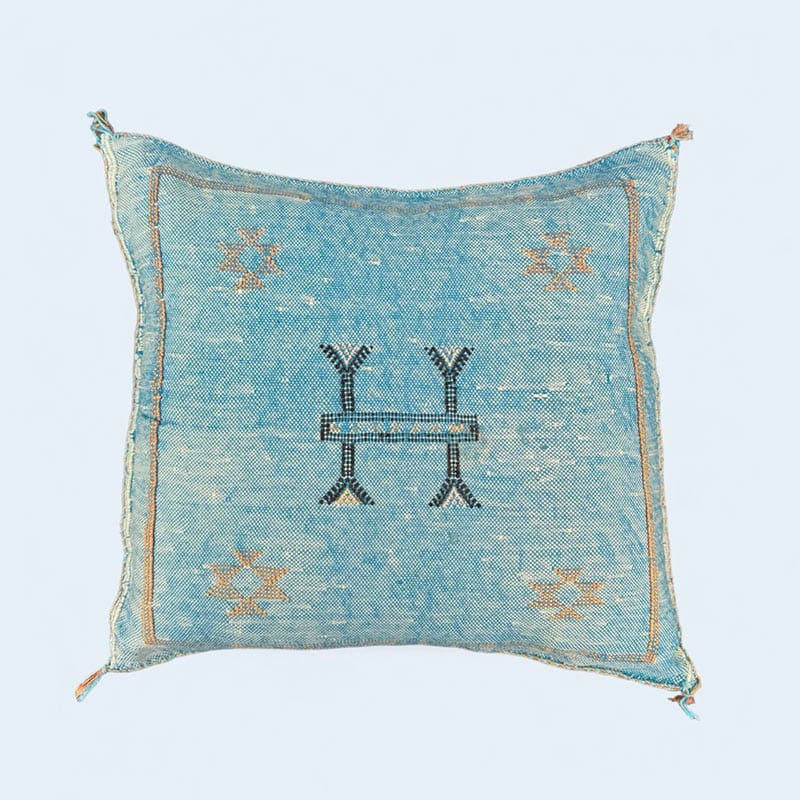 Coussin en soie Cactus bleu - Motiv 4
