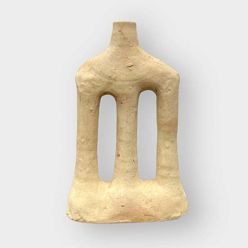 Bougeoir/vase en Tamegroute blanc 27cm