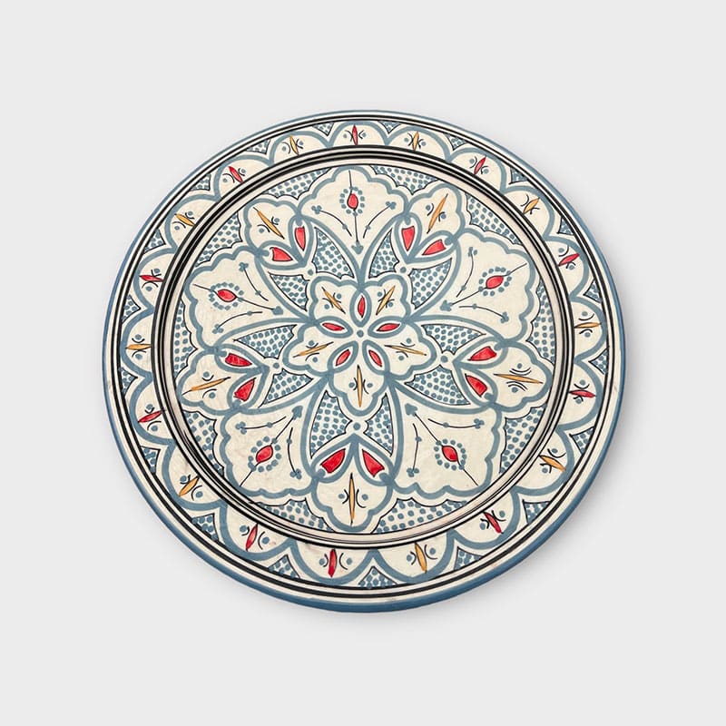 Plats marocains 42 cm. dans les tons bleus - Lavendelblå
