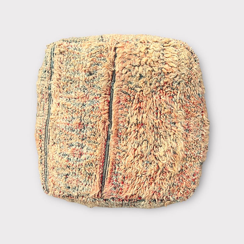 Coussin/pouf de sol en laine - GOLDEN