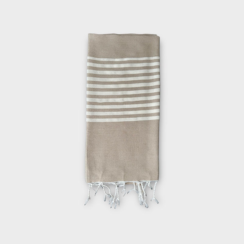 Serviette de hammam FOUTA marocaine - Beige