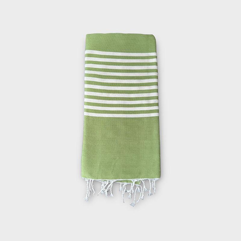 Serviette de hammam FOUTA marocaine - Lysegrøn