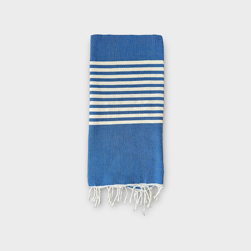 Serviette de hammam FOUTA marocaine - Blå