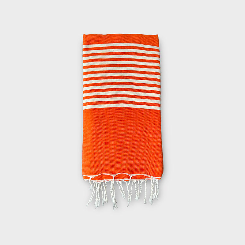 Serviette de hammam FOUTA marocaine - Orange