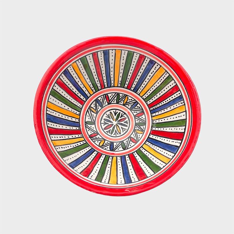 Bol marocain 20 cm. - Rød strib