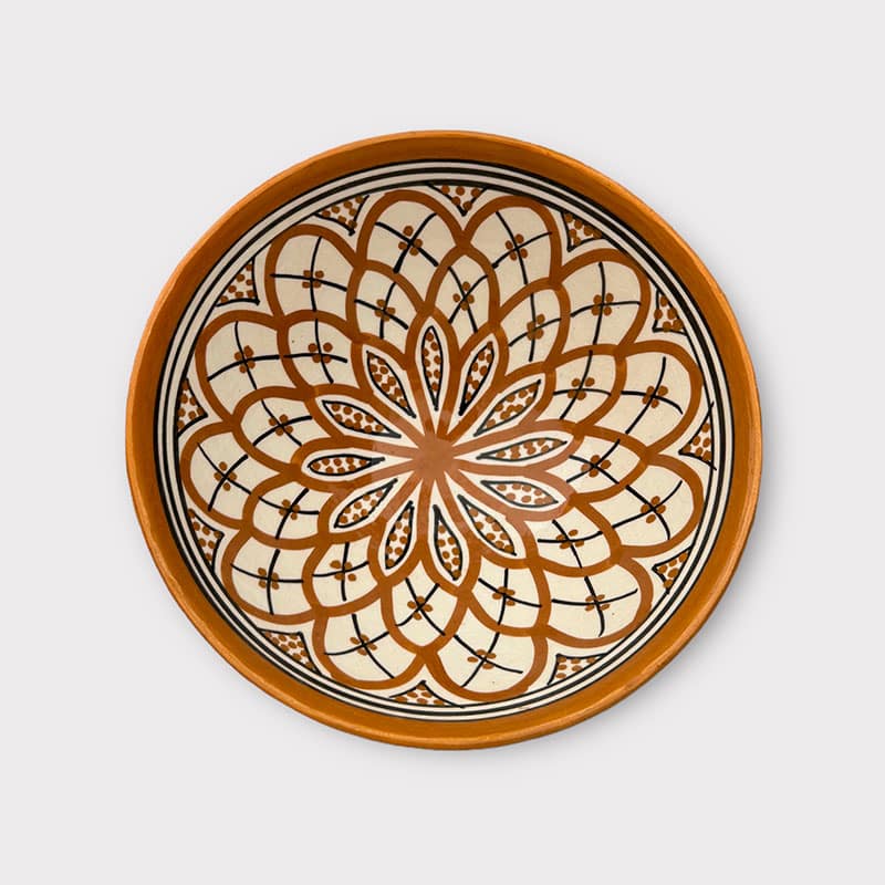 Bol marocain en céramique 20 cm. - Ocre