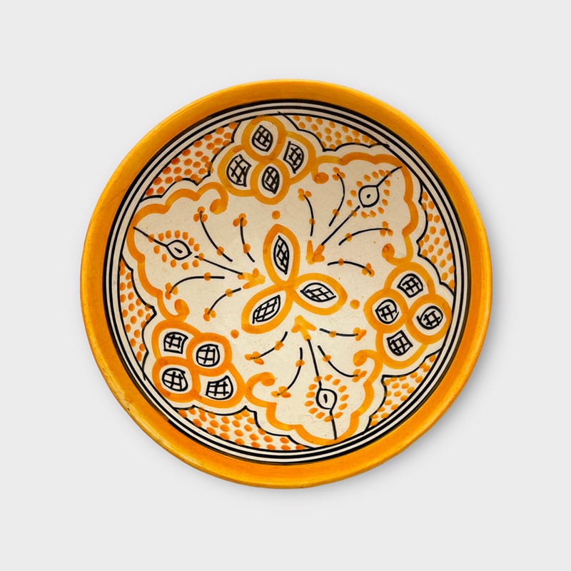 Bol marocain en céramique 20 cm. - Jaune