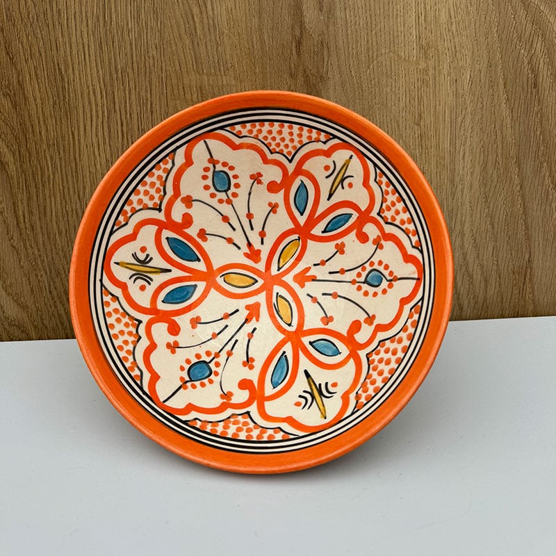 Bol marocain en céramique 20 cm. - orange