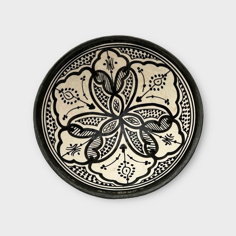 Bol marocain en céramique 20 cm. - noir