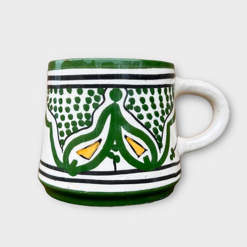 Mug marocain en céramique -  Mørkegrøn