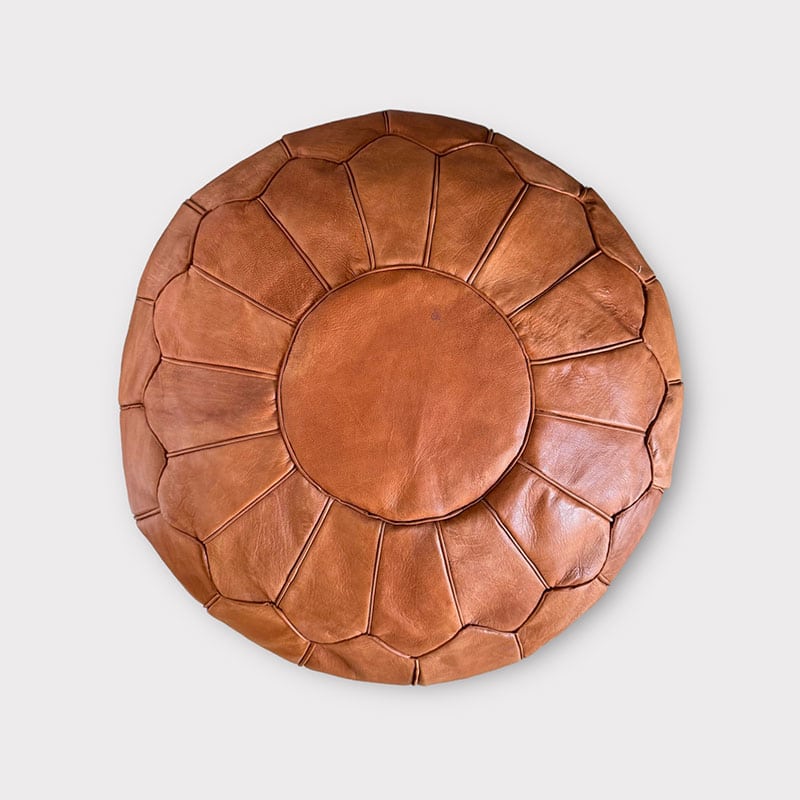 Pouf marron clair sans motif