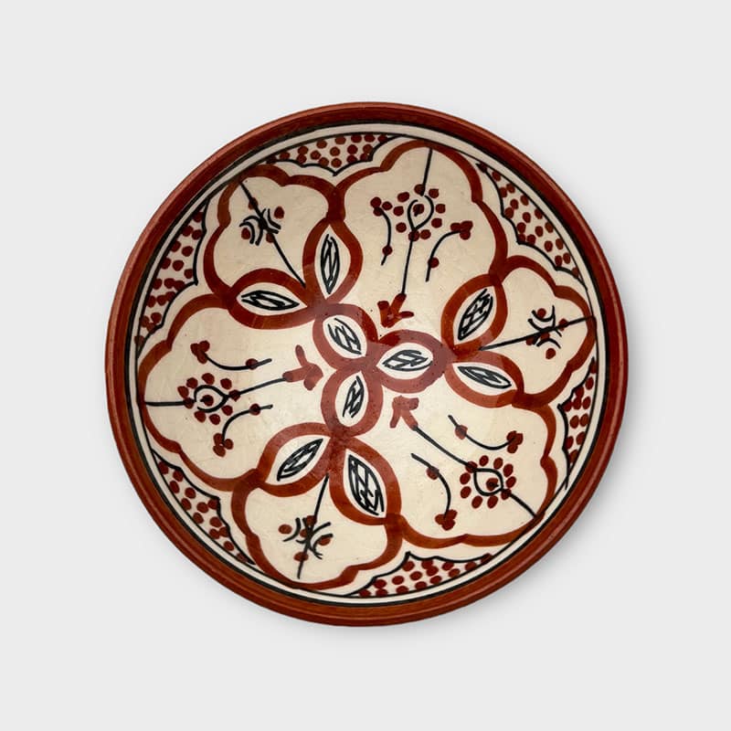 Bols marocains - 14 cm. - Rødbrun