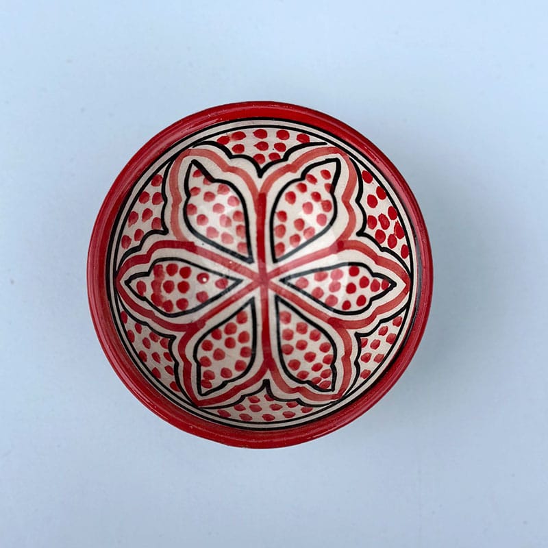 Bol marocain en céramique - 10 cm - rød