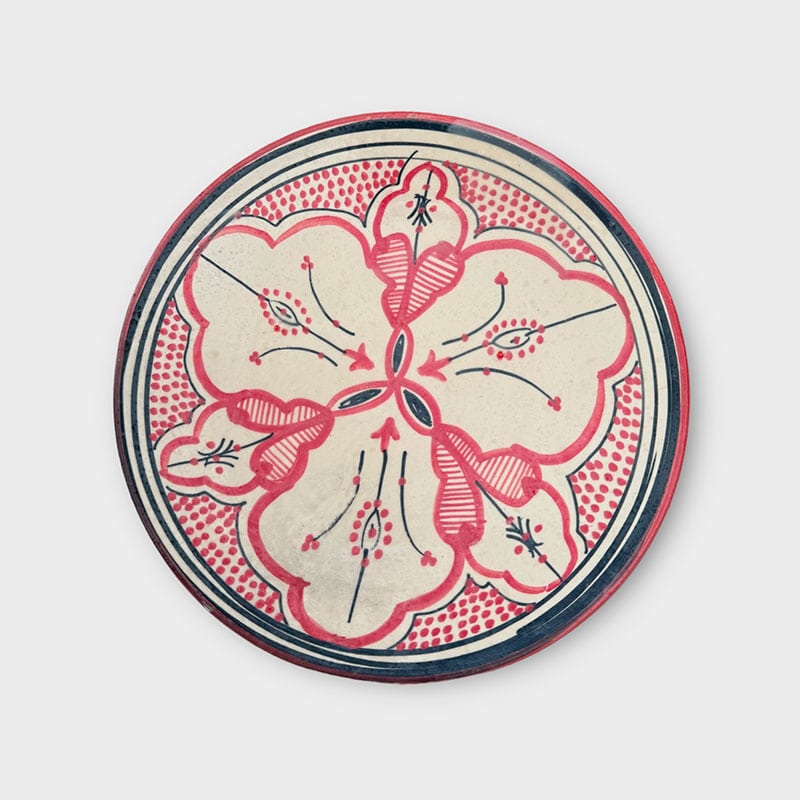 Assiettes marocaines - 20 cm - Rosarød