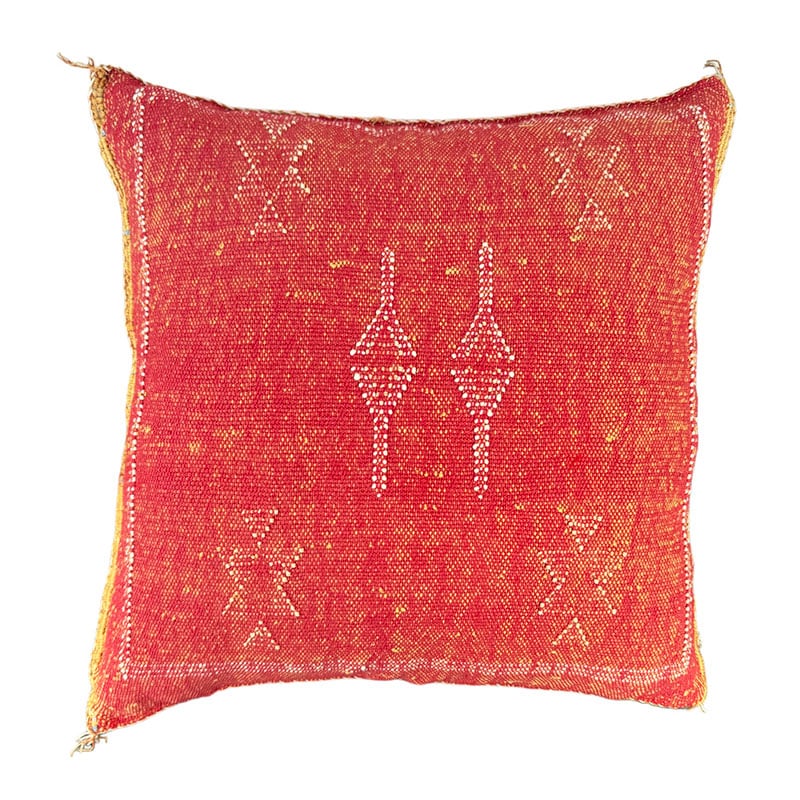 Housse de coussin cactus en soie - terre cuite - Motiv 2