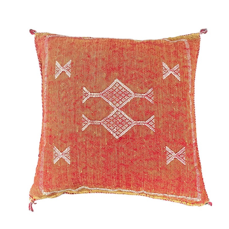 Housse de coussin cactus en soie - terre cuite - Motiv 3