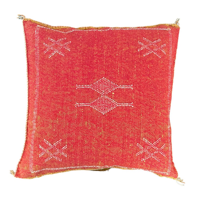 Housse de coussin cactus en soie - terre cuite - Motiv 1