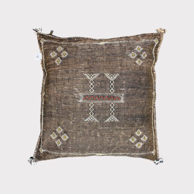 Housse de coussin cactus en soie - Mocca - Motiv 2