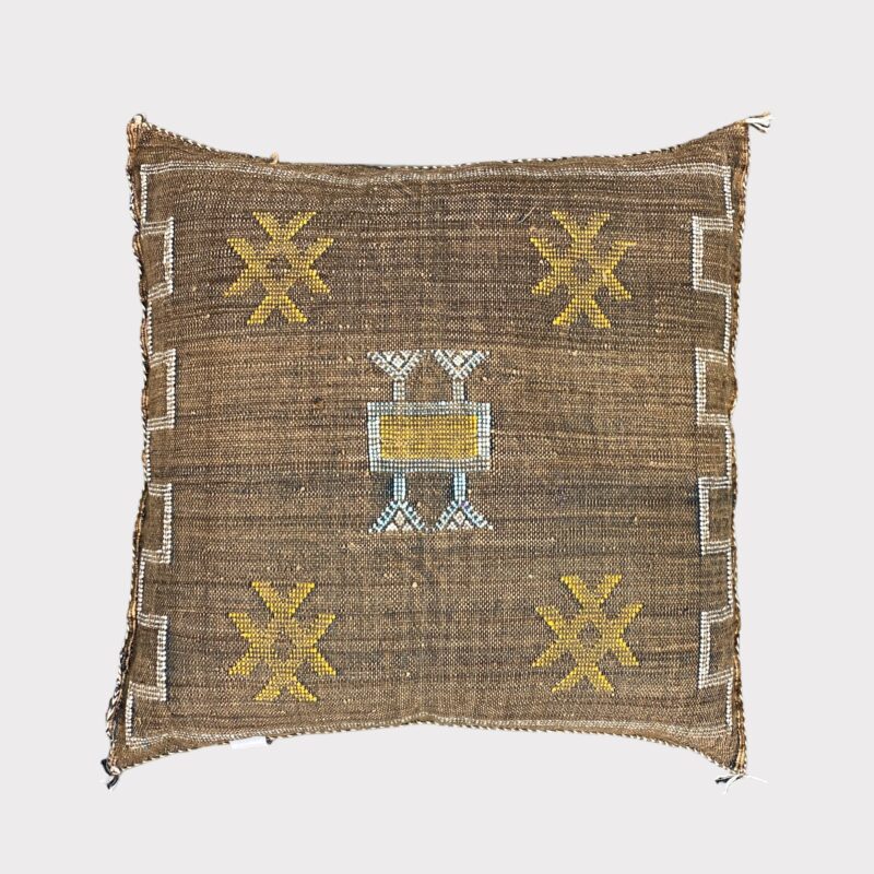 Housse de coussin cactus en soie - Mocca - Motiv 5