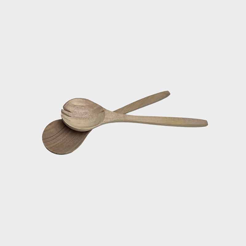 couverts à salade en bois de noyer - 24 cm