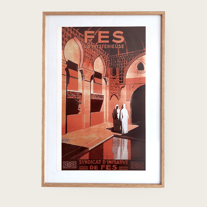 Affiche 40x60 cm. FES LA MYSTÈRIEUSE