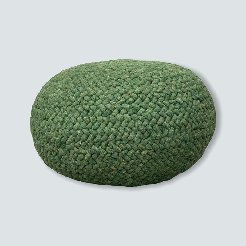 Pouf en laine - Vert