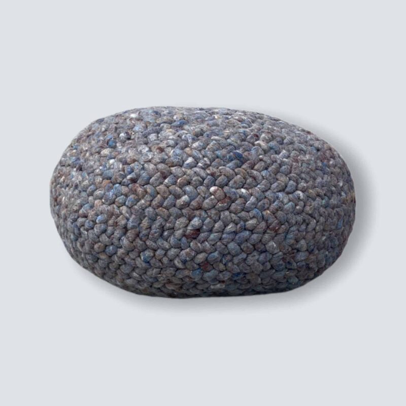 Pouf en laine - Bleu pétrole