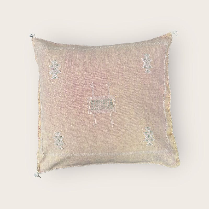 Taie d'oreiller en soie Cactus - rose - Rosa2