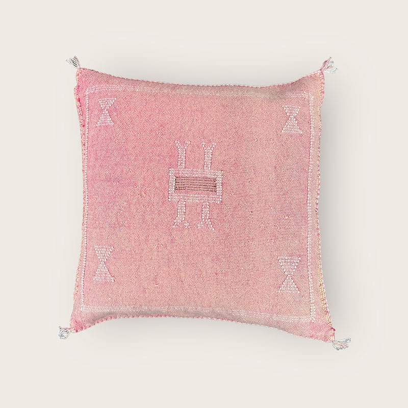 Taie d'oreiller en soie Cactus - rose - Rosa3