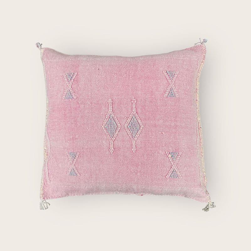 Taie d'oreiller en soie Cactus - rose - Rosa4