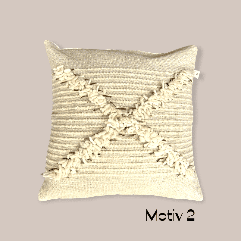 Coussin SABLE beige/blanc - Motiv 2