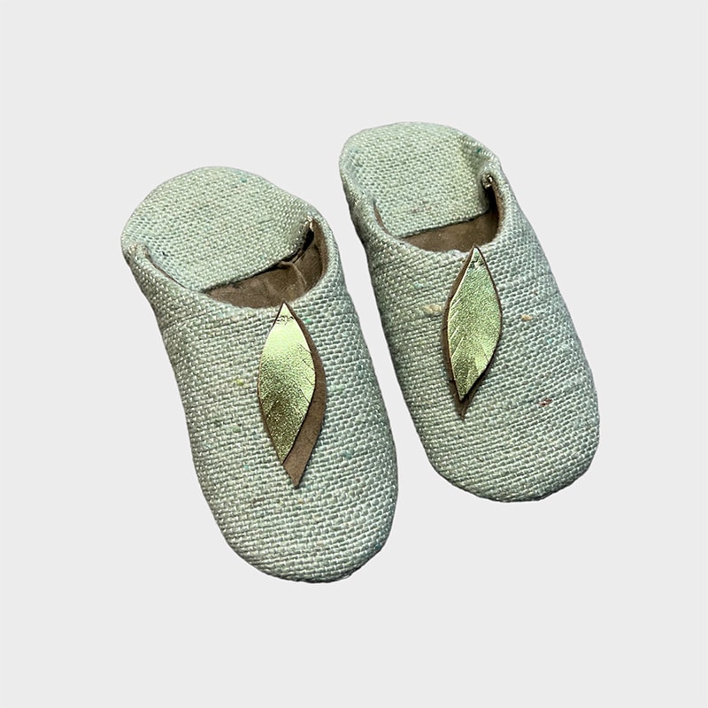 Chaussons enfant - VERT SAUGE - 28