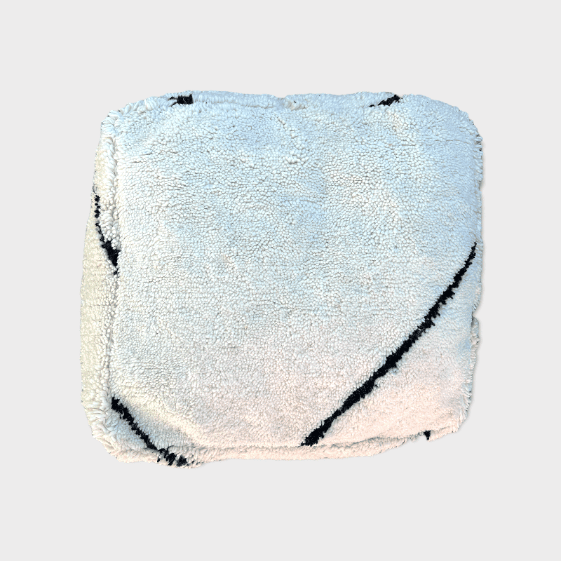 Coussin de sol/pouf Beni Ouarain - avec de grandes lignes - motiv 2