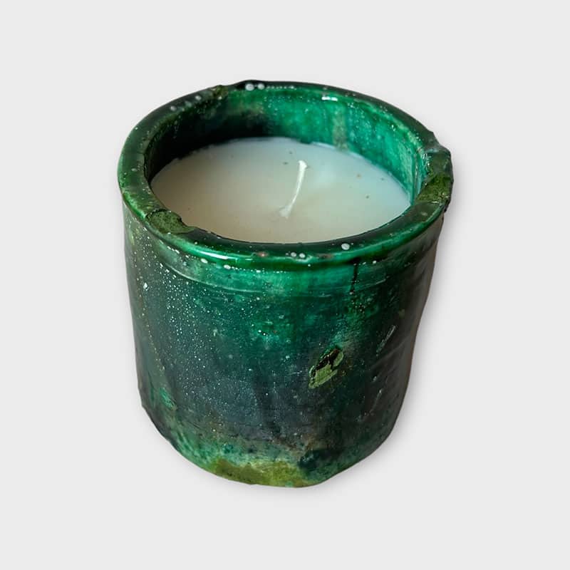 Bougie parfumée en pot céramique Tamegroute - Orangeblomst
